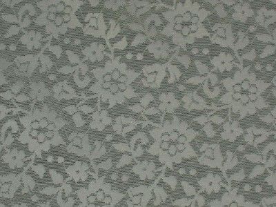 WHITE ELASTIC GIRDLE FABRIC FLORAL NYLON 2W 40Wx BTY  