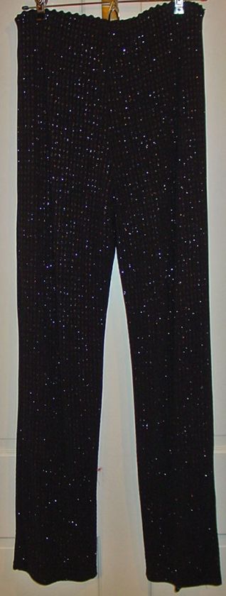 CDC EVENING LADIES BLACK SPARKLY PANTS SIZE 6 NEW  