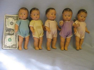 Alexander c1935 DIONNE QUINT TODDLERS Rompers/Tags  