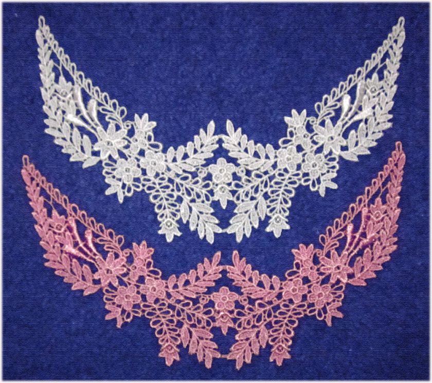 COLORS** LOVELY VENISE NECK LACE APPLIQUES/YOKE TRIMS  