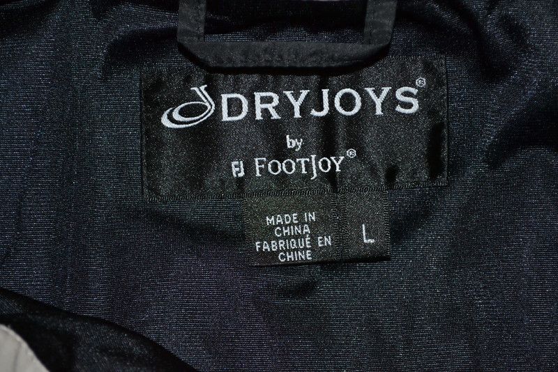 DRYJOYS FOOTJOY BLACK PULLOVER WATERPROOF GOLF WWINDSHIRT RAIN JACKET 