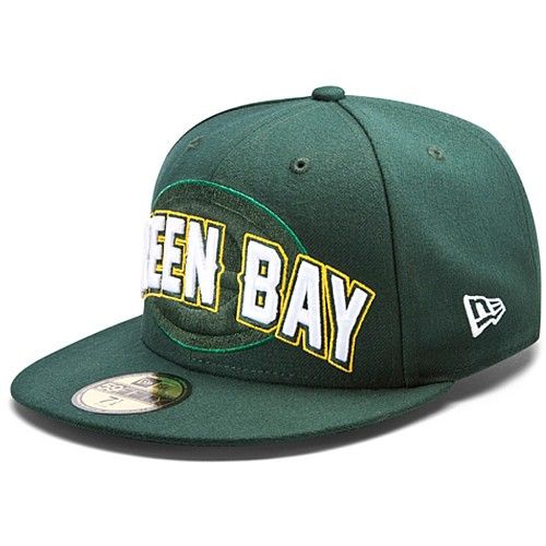   BAY PACKERS NFL NEW ERA 59FIFTY DRAFT DAY STRUCTURED FITTED HAT  