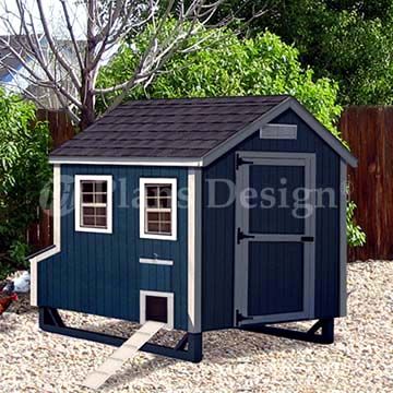 x7 Gable Style Chicken Poultry Coop Plans, 90407G  