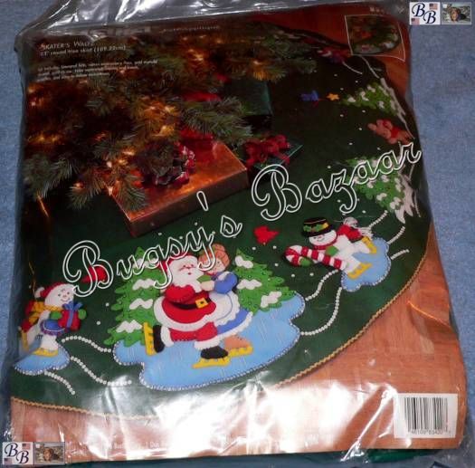 Bucilla SKATER’S WALTZ Felt Christmas Tree Skirt Kit  