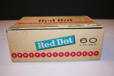 Vintage Red Dot Cardboard Cigar Box  