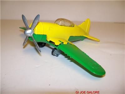   PLANE)KIDDIE TOY)FOLD UP WINGS RETRACTABLE WHEELS)SUPER CLEAN  