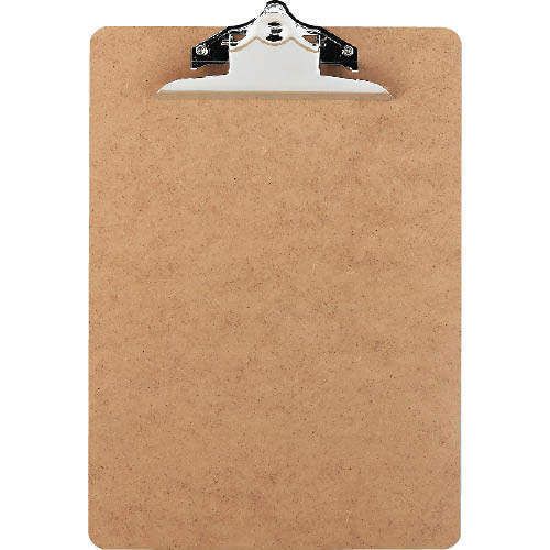 Hardboard Clipboard   Brown Letter Size   FAST SHIPPING  