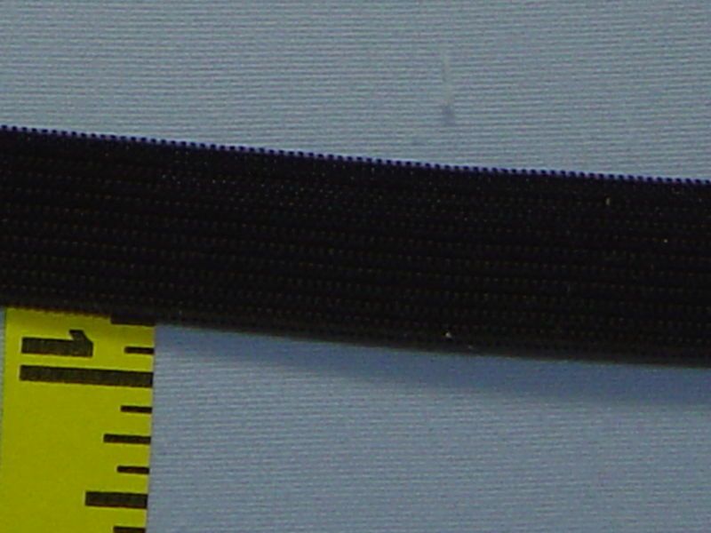 Webbing Wide Waistband Elastic 3/4 Black 5 yds #S6  