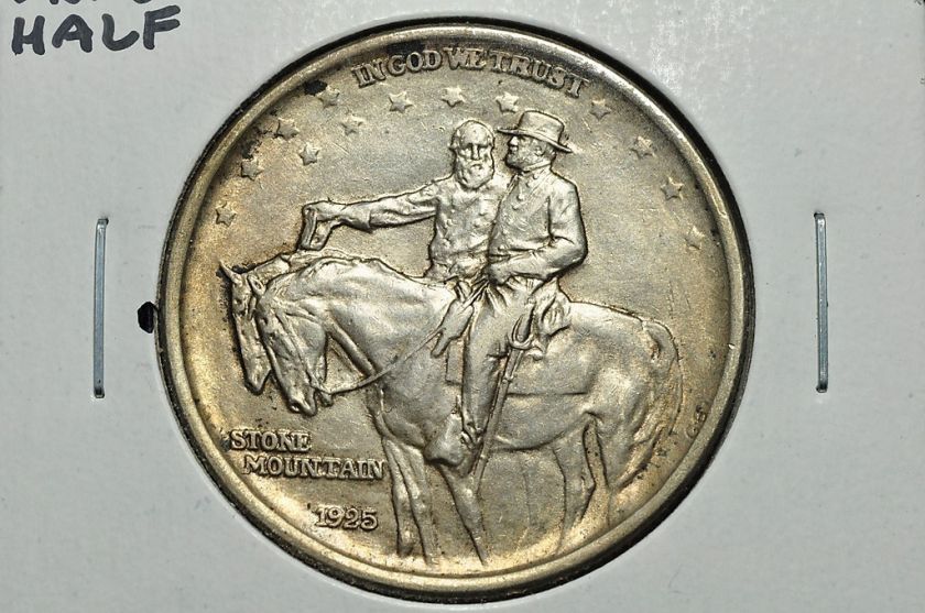 1925 STONE MOUNTAIN COMMEMORATIVE SILVER HALF DOLLAR AU  