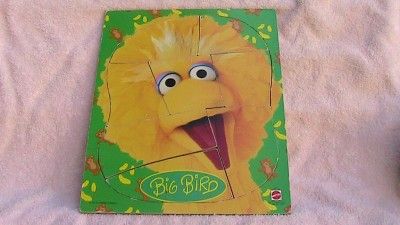 Sesame Street BIG BIRD Wooden 8 Piece Puzzle by Mattel  