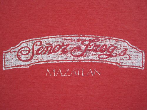 AWESOME 80s? vtg SENOR FROGS mazatlan T SHIRT mexico M  