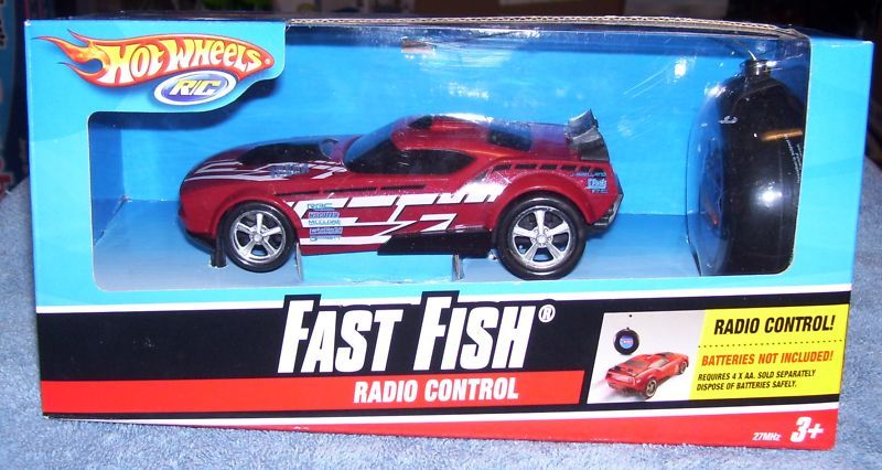 HOT WHEELS RC RADIO CONTROLED RED FAST FISH CAR  