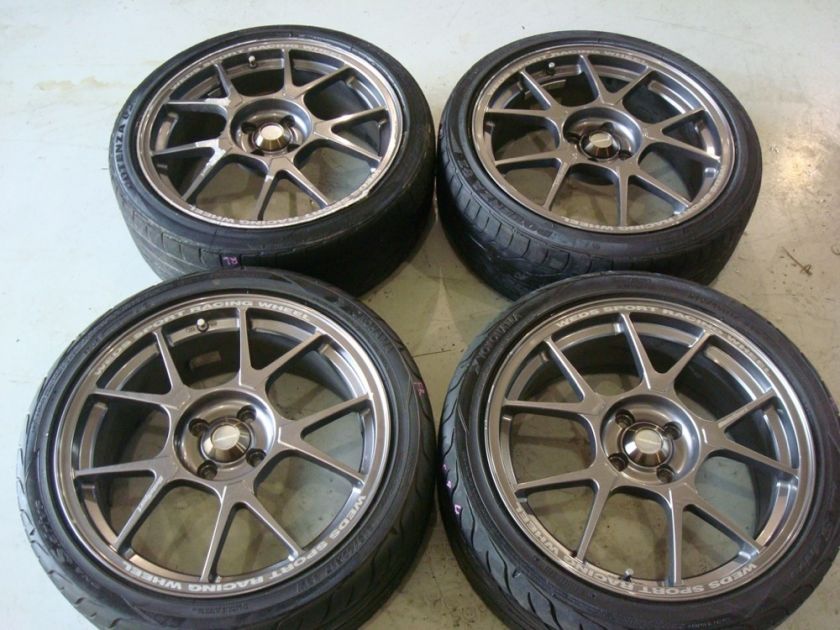 JDM Weds Sport TC005 Gunmetal Wheels 17x7 +33 17x8 +38 Honda Civic 