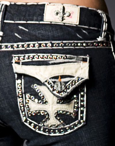 Laguna Beach Jeans W 3rd Gen Crystals Double Straight  