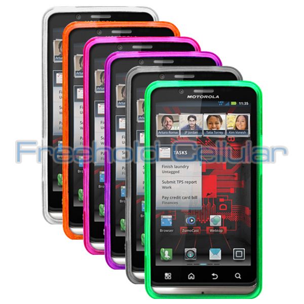 6x Diamond Flex Gel Covers Shells Cases for Motorola DROID Bionic 