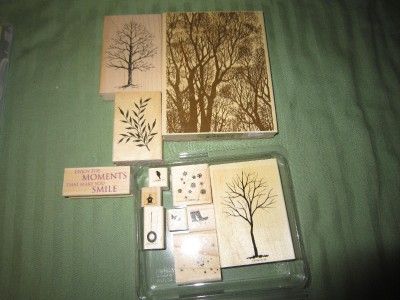 Stampin Up BRANCH OUT RUBBER STAMP SET + BONUS TREE BACKGROUND STAMP 