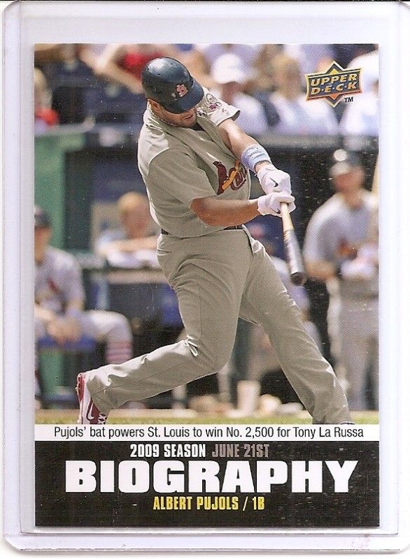 2010 Upper Deck Season Biography #SB93 Albert Pujols  