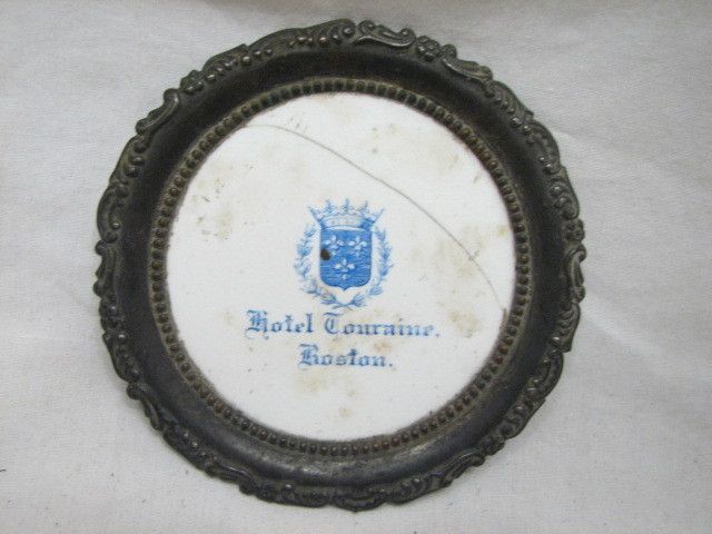 BOSTON HOTEL TOURAINE PORCELAIN TIP TRAY RICHARD BRIGGS  