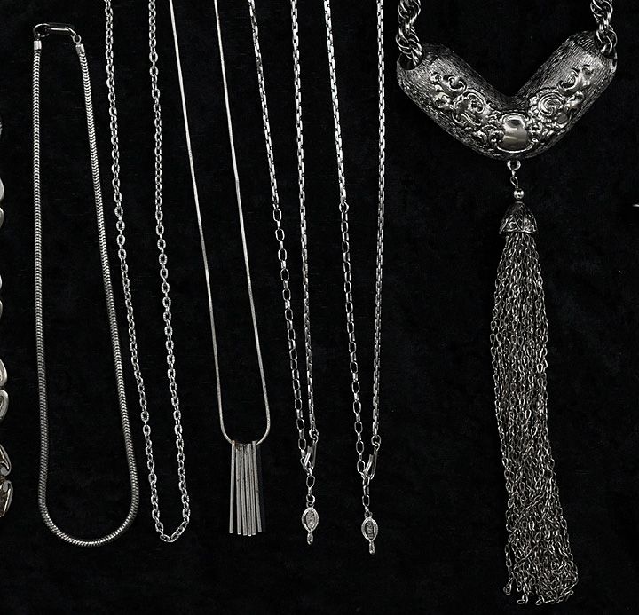   & Sterling Jewelry Lot Necklaces Bracelets Earrings Pendants  