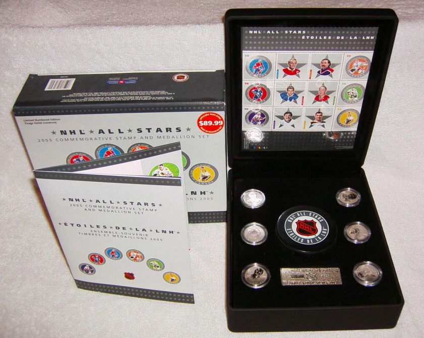 2005 NHL Royal Mint Canada Post Stamp & Medallion Set  