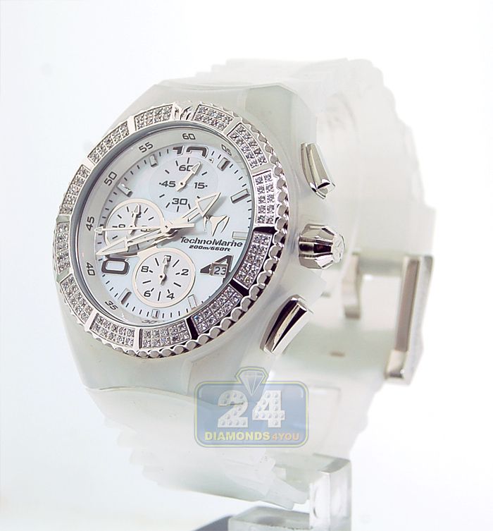 NEW Rare TechnoMarine Cruise Series Chronograph Unisex Diamond Watch 