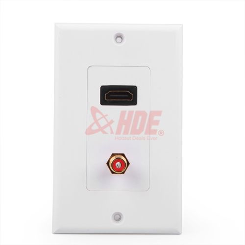   Wall Plate Hdmi Coaxial Ports Jacks Hubs Home Improvement Outlet Cover