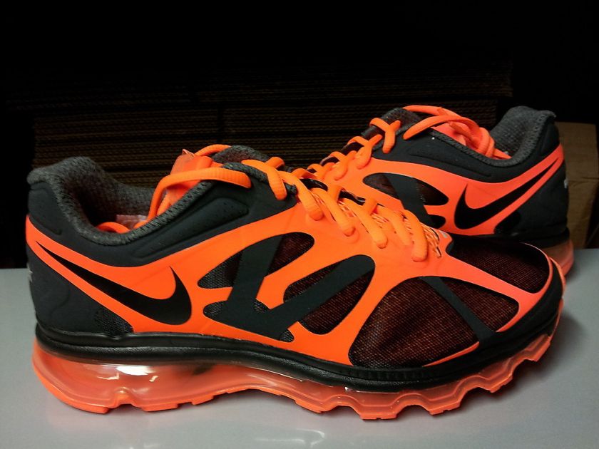 486982 008] Mens Nike Air Max + 2012 Anthracite Black Total Orange 