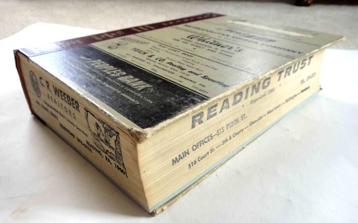 1967 vintage READING PA TELEPHONE DIRECTORY polk HC  