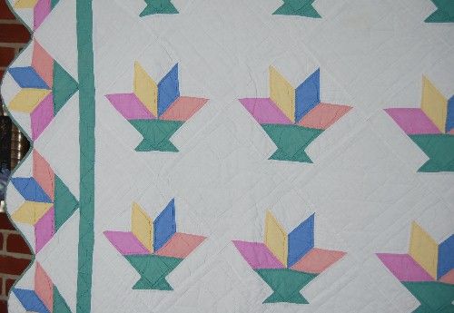 The WONDERFUL COLORS, NICE QUILTING, and GREAT BORDER make this 