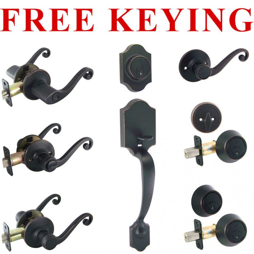 Livingston Oil Rubbed Bronze Door Lever Knob Hardware  