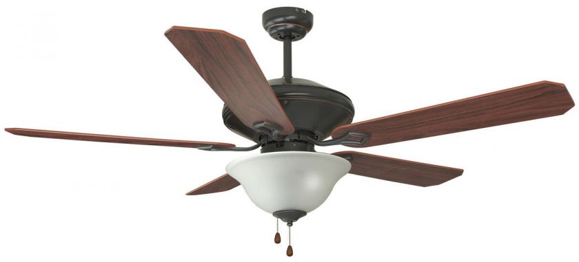   House 154062 Oil Rubbed Bronze Juneau 52 Ceiling Fan with Light Kit