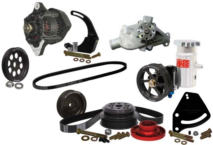 SBC SERPENTINE PULLEY KIT,PUMPS & DENSO ALTERNATOR,0%,B  