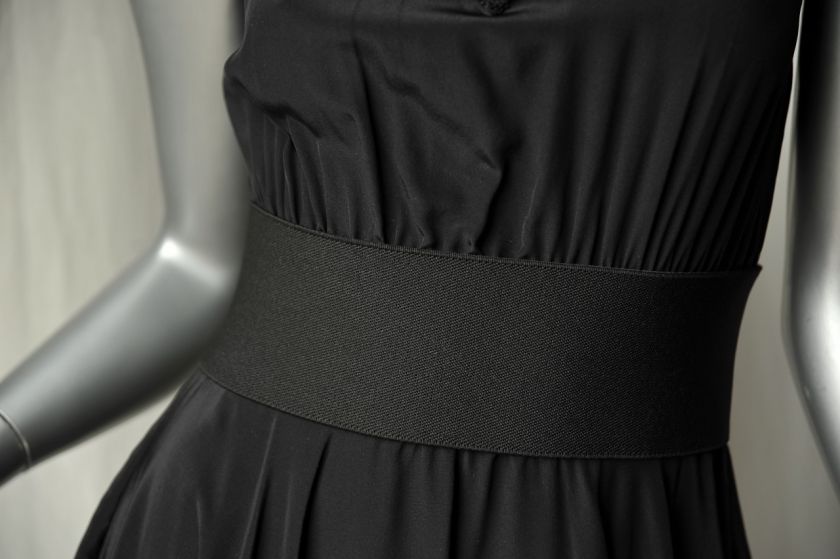 KOVA&T Black *TAYLOR*Lace+Flouncy SILK Mini Dress NEW 2  