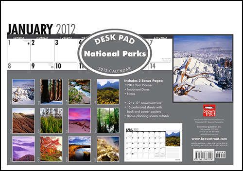 National Parks 2012 Desk Pad  