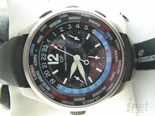 Girard Perregaux WWtc FTC Financial Worldtimer Chrono Titanium 49805 