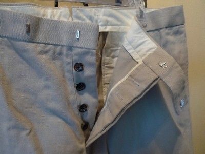 THOM BROWNE Khaki Pants Trouser Cotton Twill sz 4 NWT  