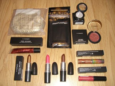 MAC WHOLESALE 10 PC LOT EYE SHADOW GLITZ GLOSS LIPSTICK  