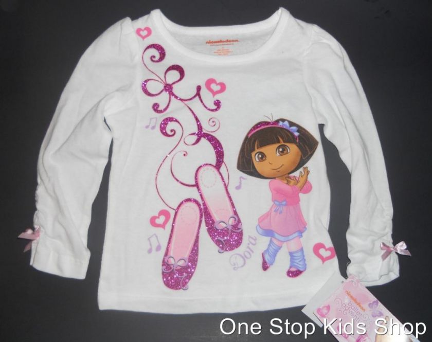 DORA THE EXPLORER 2T 3T 4T 5T Top SHIRT Dance BALLERINA  