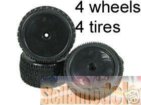 3Racing TAMIYA DB01 TRF501X Dish Tyre Rim Set   Black (#WH 20/BL 