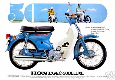 HONDA Brochure C50 Classic 1972 Cub Scooter Catalog  
