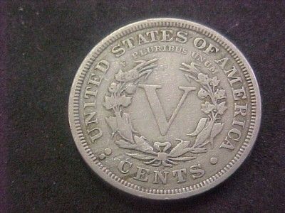 1912 S LIBERTY V NICKEL BEAUTY NICE VERY FINE VF KEY  