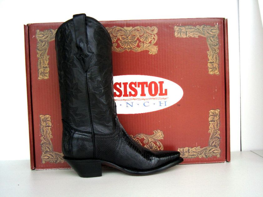 Resistol Ranch Womens Black Cherry Lizard Cowgirl Boots  