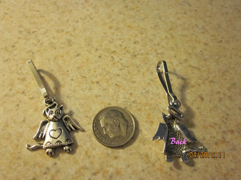 ANGEL PET ZIPPER PULL/PURSE CHARM #49 ANIMAL CAT DOG  