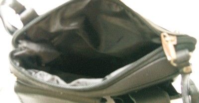 Messenger Genuine Leather Small Shoulder Bag Purse Black Cross Body 