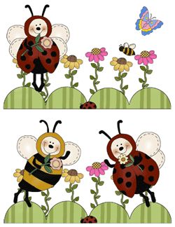 BEE LADYBUG BUG BABY GIRL WALL NURSERY STICKERS DECALS  