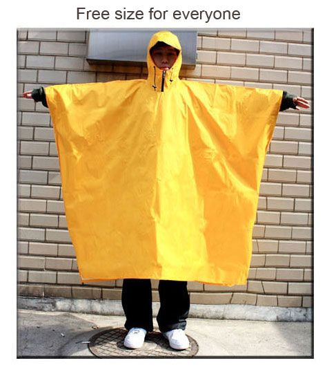 Multi Purpose Poncho Camping Fishing Rain coat Zip up  