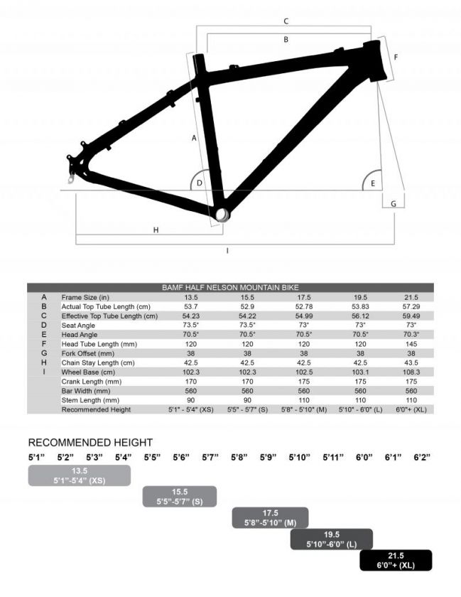 BAMF Half Nelson Mountain Bike Black 19.5  