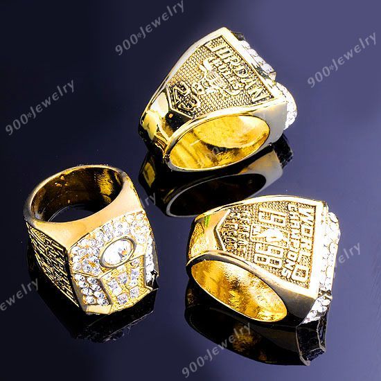 1Pc Basketball NBA Replica Champion Souvenirs Finger Ring + Case 