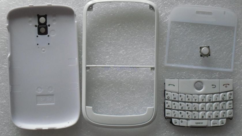 WHITE HOUSING CASE COVER FOR BLACKBERRY BOLD 9000 FASCIA FACEPLATE 