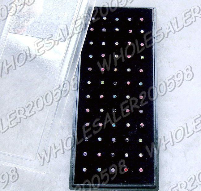 600PCS Rhinestone&316L Body Jewelry Piercing Nose Studs  